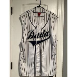 Vintage Damani Dada Supreme Sleeveless Baseball Jersey Y2K Pinstripe Yankees 2XL